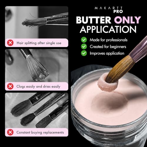 MakarttPro Kolinsky Acrylic Nail Brush #10 - Pure Sable Hair, Monomer-Resistant Handle
