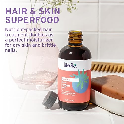 Pure Organic Argan Oil for Hair & Skin - Cold Pressed, 4 oz