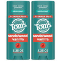 Natural Deodorant for Women & Men - Sandalwood Vanilla, Aluminum-Free, 3.25 oz Pack of 2