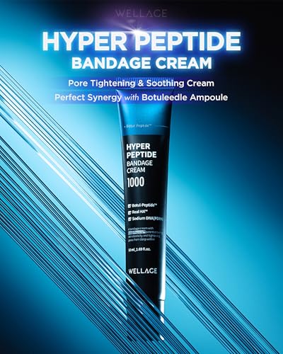 WELLAGE 50ml Hyper Peptide Bandage Cream with Salmon DNA PDRN Anti-Aging Face Moisturizer - Pack of 2
