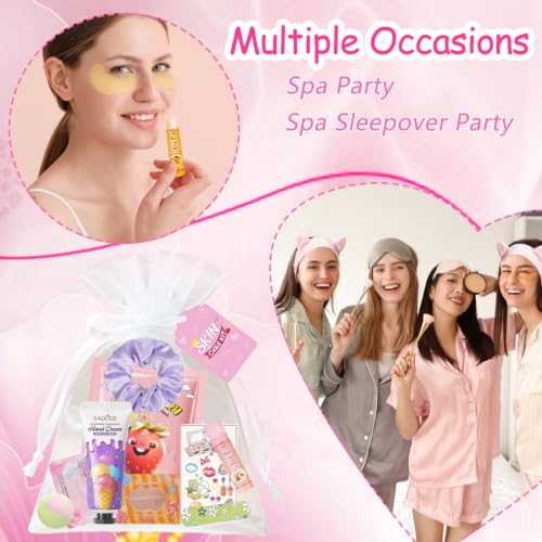 Spa Party Supplies Kit for Women - Face Masks, Lip Balm, Foot Bombs & More, 96 Pieces