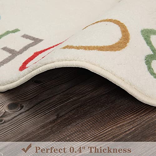 Round ABC Area Rug 71 Inch Multi Color Kids Playroom Floor Carpet - Variation of THIS listing