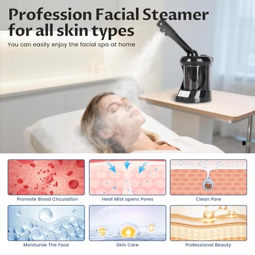 Lailelaodi 2-in-1 Hair and Face Steamer with Aromatherapy - Portable Tabletop Personal Care