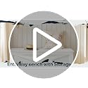 White Storage Chest Bench with Lid, Safety Hinges, 47.2 Inch