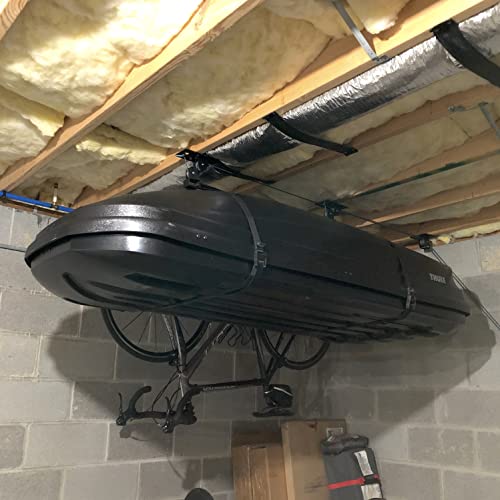 Teal Triangle EasyLift Garage Cargo Lift System Holds 150 lbs Ceiling Hoist