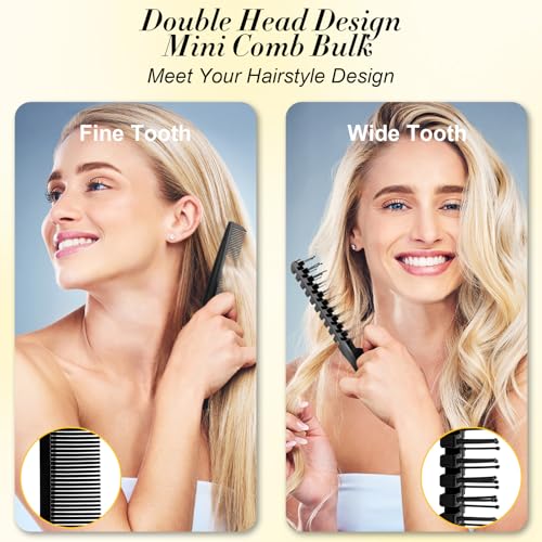 HOFASON Mini Foldable Travel Comb 60 Pack - Compact Pocket Hair & Makeup Brush