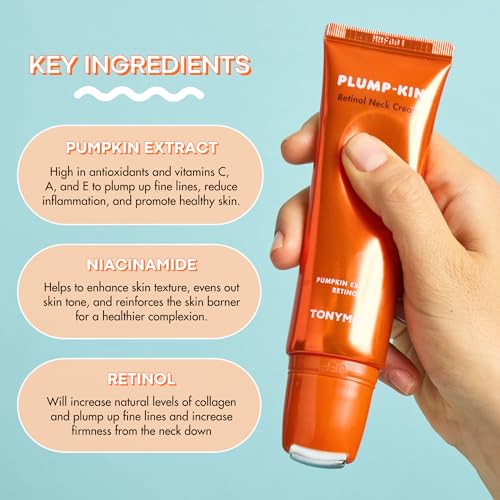Neck Firming Cream with Retinol & Pumpkin Extract - Anti-Aging, Collagen