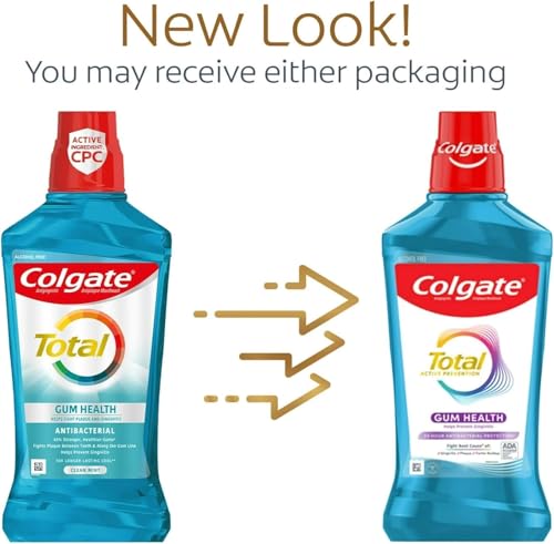 Colgate Total Gum Health Antiplaque Mouthwash with Fluoride, 16.9 oz Pack of 4