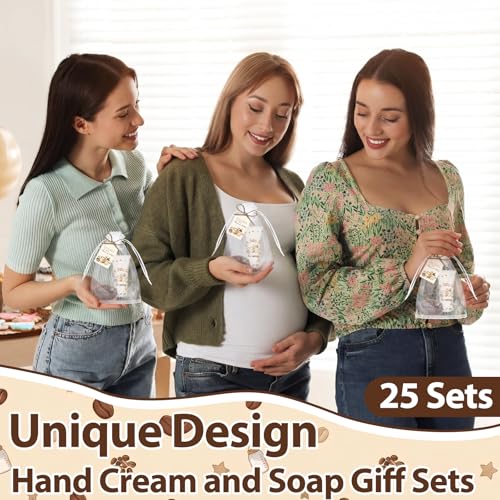 25 Pcs Coffee Baby Shower Favors - Coffee Bean Shaped Soaps & Gifts