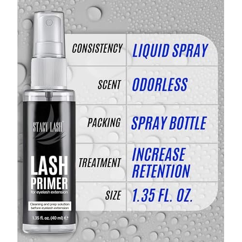 Extra Bonder for Lash Extensions 15ml + Eyelash Extension Primer - Stacy Lash/Eyelash Extension Sealer/Reduces Lash Extension Glue Fumes/Protein Oil Remover/Eyelash Extension Cleanser Spray 40
