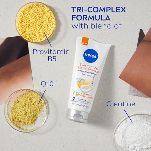 NIVEA Skin Firming & Anti-Wrinkle Neck and Chest Cream Set, 2 x 6.7 Oz