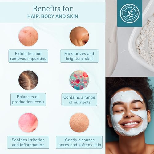 White Kaolin Clay Powder 5lb - Natural Cosmetic & Gardening Clay for Masks, Soap, DIY Skincare