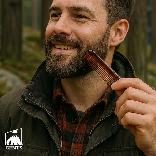 G.B.S Handmade Men and Women Comb Set- Pack of 3, Unbreakable Fine Toothed Mustache,Eyebrow Pocket Comb- Portable Pocket Size for Styling Beard & Hair anytime, Tortoise MCT DCT PCT Combs