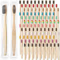 120 Pcs Soft Bristle Bamboo Toothbrushes Bulk - Multicolor, Individually Wrapped, Travel-Friendly - Variation of THIS listing 120