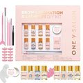 One V Salon Brow Lamination & Lash Lift Kit ? 2-in-1 Eyebrow Lamination & Eyelash Lift Set | At-Home DIY Kit for Fuller Brows & Curly Lashes | up to 20 applications with All Tools Included