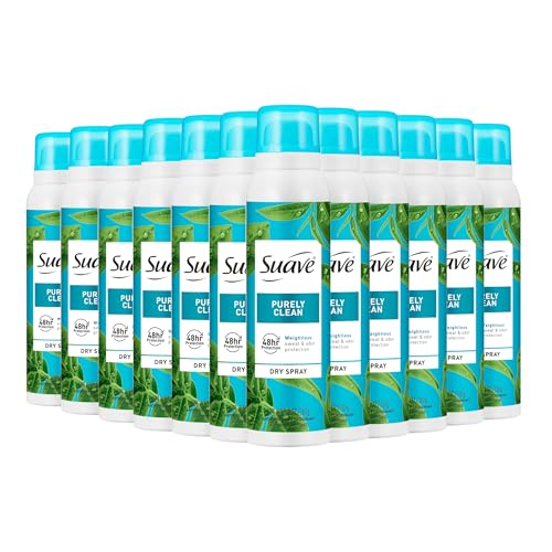 Suave Antiperspirant Deodorant Dry Spray 48HR Odor & Wetness Protection 3.8oz 12 Pack