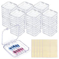 Clear 64 Pcs Acrylic Nail Storage Boxes with Double-Sided Tape - Raisetip