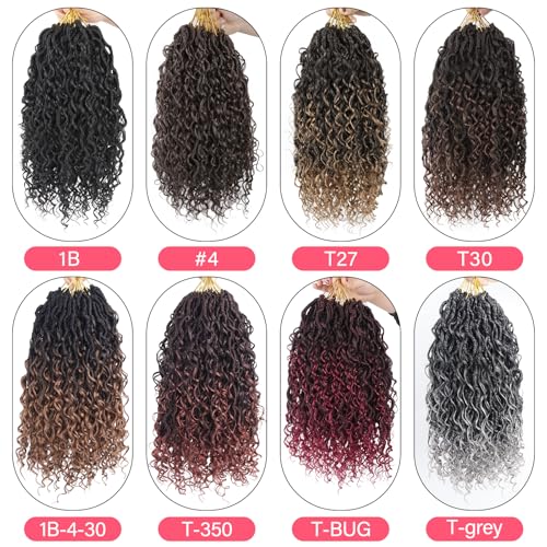 8 Inch Goddess Locs Crochet Hair Pack of 9 for Black Women - Faux Soft Locs