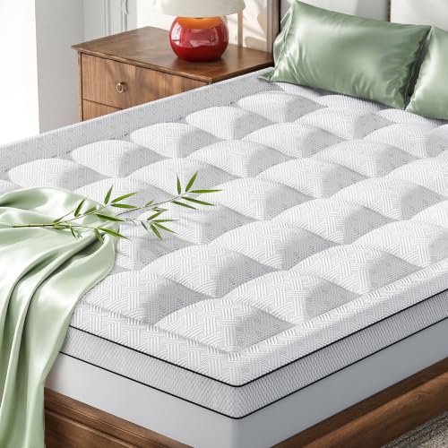 White King Mattress Topper 3-inch Thick Bamboo Viscose Pillow Top Cooling Pad