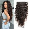 FQ 22 Inch Dark Brown Brazilian Human Hair Clip-In Extensions 120g Double Weft