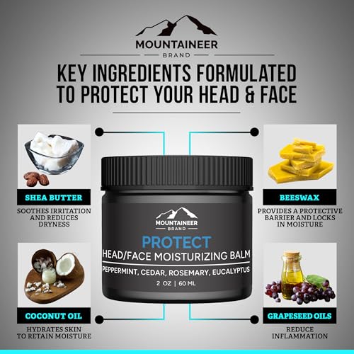 Mountaineer Brand Natural Scalp & Face Moisturizer 2oz - 2 Pack for Bald Men