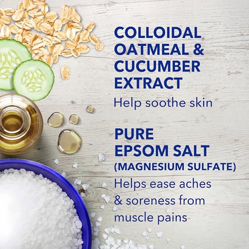 Epsom Salt Soak for Sensitive Skin with Colloidal Oatmeal & Cucumber - 12 lbs