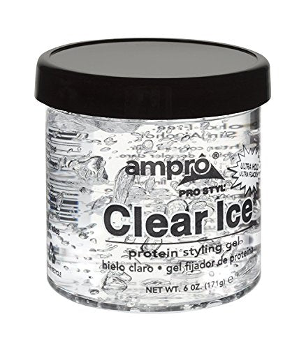 AmPro Pro Styl Clear Ice Protein Hair Gel 6oz – Unscented, Pack of 6