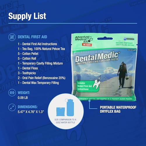 Travel Dental Emergency Kit with Cavity Fill, Soothing Gels & Instructions