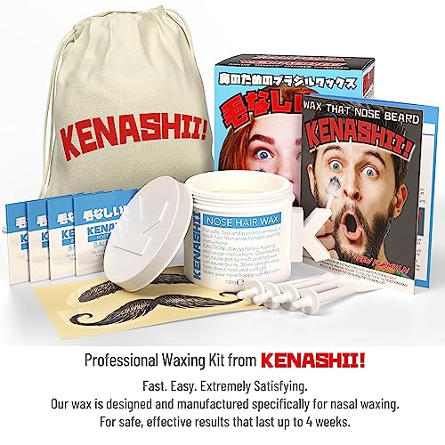Kenashii Nose & Ear Waxing Kit for Men & Women - Pain-Free, Long-Lasting Hair Removal