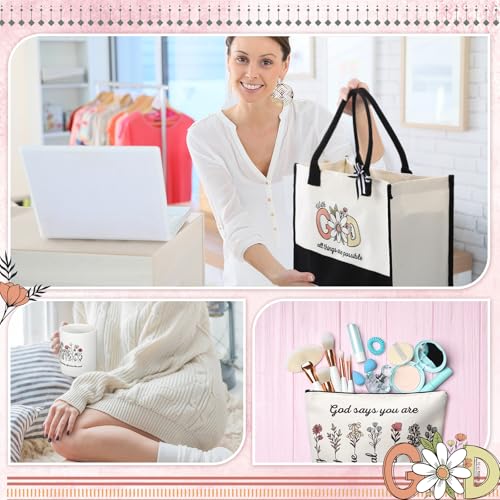 Abbylike 10 Pcs Christian Gifts for Women Faith Sage Floral Inspirational Religious Gifts for Valentines Mom Sister Best Friends Teacher Appreciation