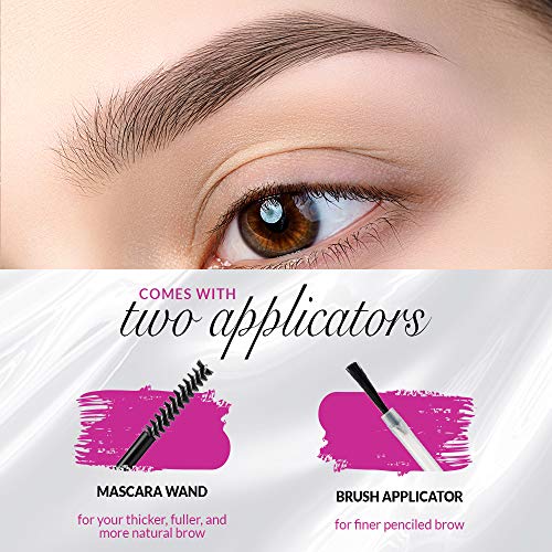 Model in a Bottle Eyebrow Sealer with Mascara & Brush Applicator ? Waterproof, Smudge-Proof, Long-Lasting Eyebrow Gel Topcoat for Flawless All-Day Hold
