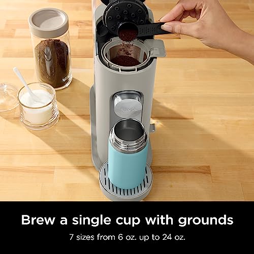 Ninja Pods & Grounds Iced Coffee Maker - Stone PB041ST, Single Serve
