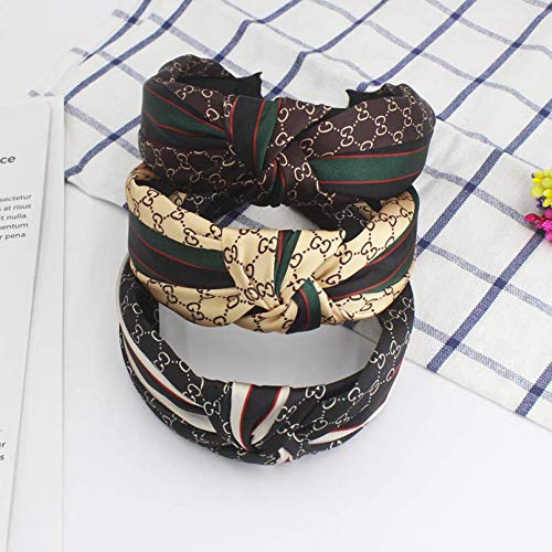 KouGeMou Headbands 3-Pack for Women - Classic Elastic Hair Accessories, Variation G