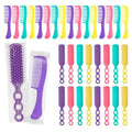 120 Pack Disposable Hair Combs & Brushes - Individually Wrapped, Multi-Color
