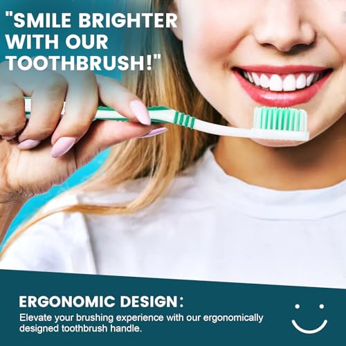 Navona 600 Pack Disposable Toothbrushes Bulk Individually Wrapped for Travel and Family Use – Soft Bristles, Ergonomic Handle