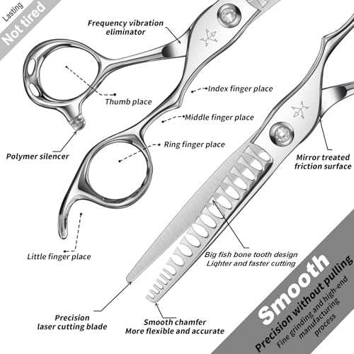 5.8 Inch Professional Hairdressing Scissors for Hair Cutting - Stainless Steel Shears