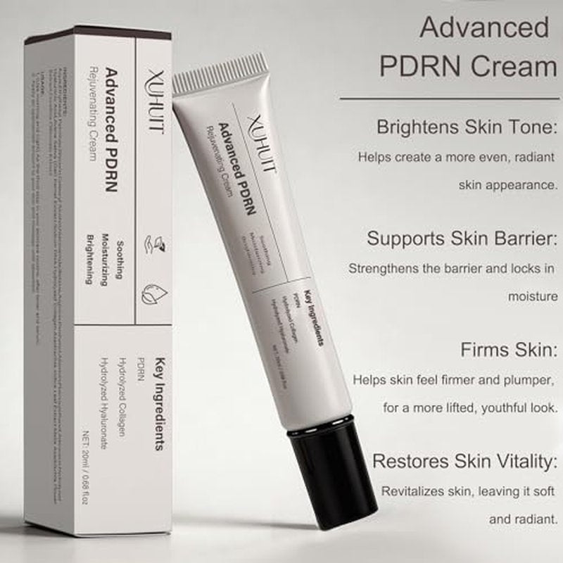 Advanced PDRN Rejuvenating Cream | High-Purity Salmon DNA PDRN (1200ppm) | Lightweight Gel Moisturizer for Age-Supportive Comfort | Inspired Formula, 0.7 Fl Oz (1)