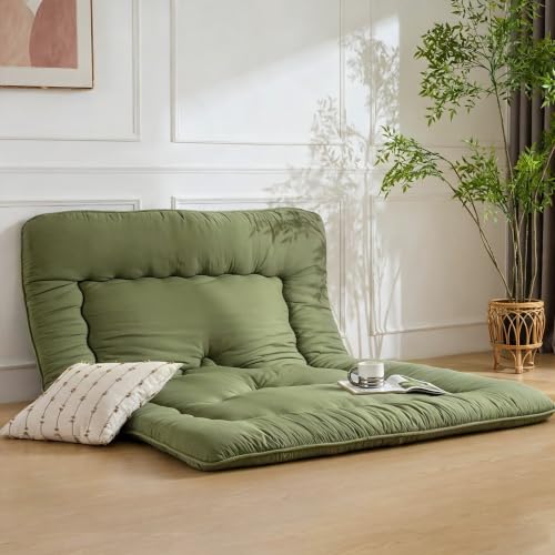 Japanese Floor Mattress Twin Green 3.5-Inch Thick Futon Tatami Mattress