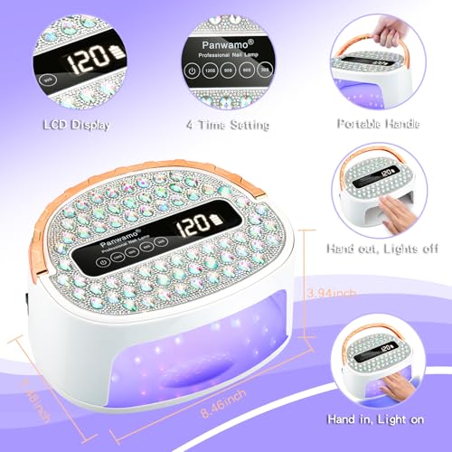 Rechargeable UV LED Nail Lamp with 45 Beads & Handle - Fast Curing for Gel Nails