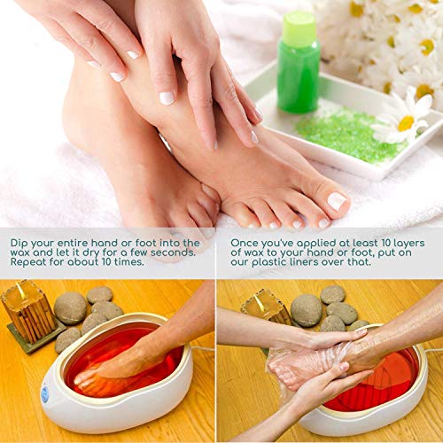 Segbeauty Extra Large Paraffin Wax Foot Liners 400pcs Thick + Sticker Set