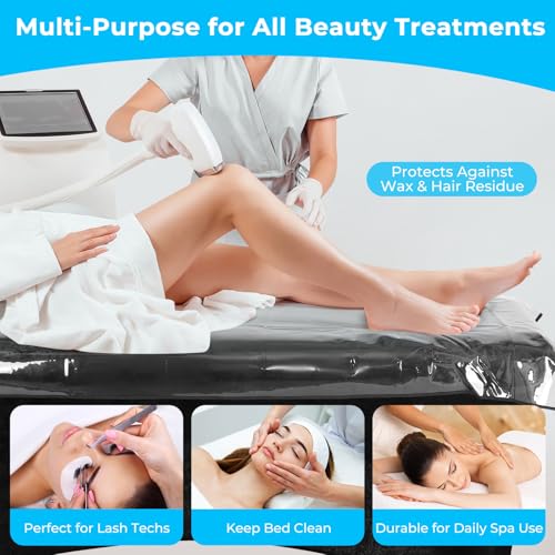 PRASNE Clear Waterproof Lash Bed Cover for Esthetician & Massage Tables - Large 78.7" x 35.4"