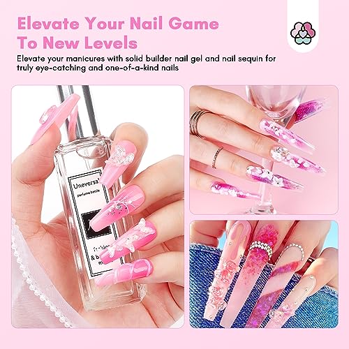 SAVILAND Solid Gel Builder: 6 Colors 3D Nail Gel No-Sticky Hand Nail Extension Sculpting Gels for Nails Art for Carving DIY at Home for Beginners
