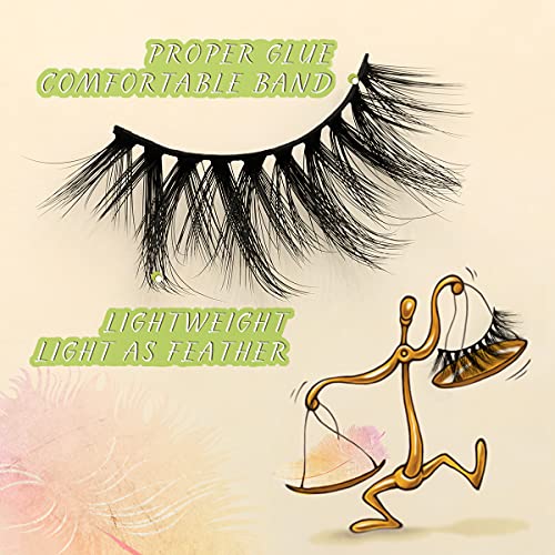 Faux Mink Lashes Bulk 50 Pairs with 10 Styles - Mixed Natural Look 10-20mm