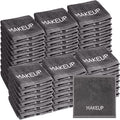 Riakrum 50 Pcs Grey Cotton Makeup Towels Washcloths Bulk 10x10 Inches