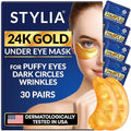 Stylia 24K Gold Under Eye Patches for Dark Circles & Puffiness (30 Pairs)