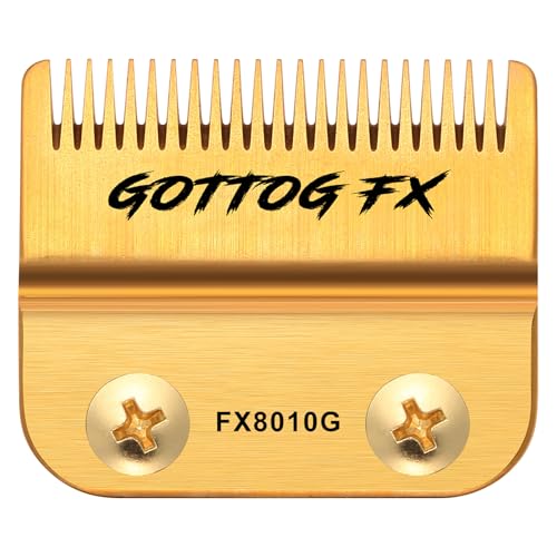 FX8010G Replacement Blades for BaBylissPRO FX870, FX890, FX825, FX673 Clippers, DLC Replacement Fade Blade Compatible with Babyliss Clipper Blades,Gold