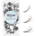 TEGAN LASH 500 Wispy Premade Fans Eyelash Extensions, Handmade Volume Lashes, From 5D-9D, 0.05/0.07 Thickness, C/CC/D Curl, 9-15mm Length, Thin Base, Soft, Long-Lasting, Easy to Apply (5D-0.07-C-11)