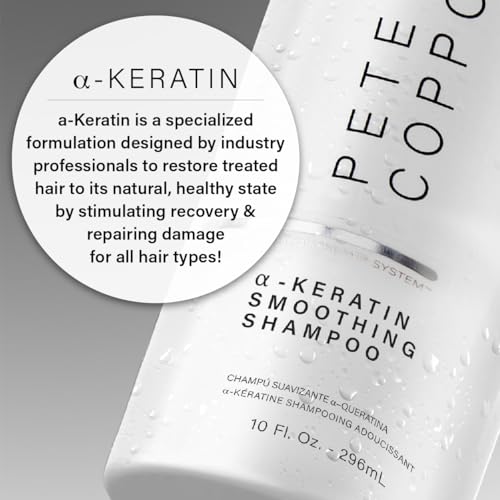 PETER COPPOLA A-Keratin Smoothing Shampoo 10 Fl Oz Sulfate-Free with Argan & Avocado Oil