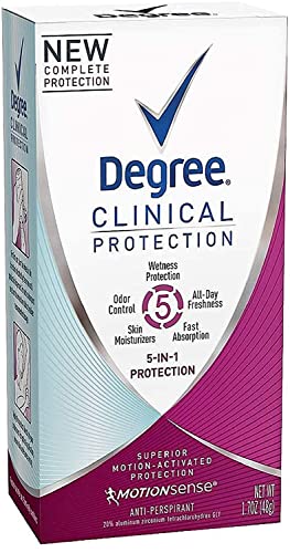 Degree Women Deodorant Clinical Protection 5-Pack - 96H Antiperspirant & Travel Size