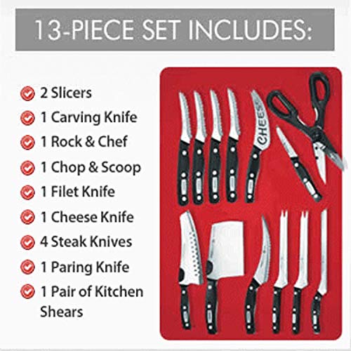 Professional Chef Knife Set - 13-Piece Stainless Steel Kitchen Cutlery Collection